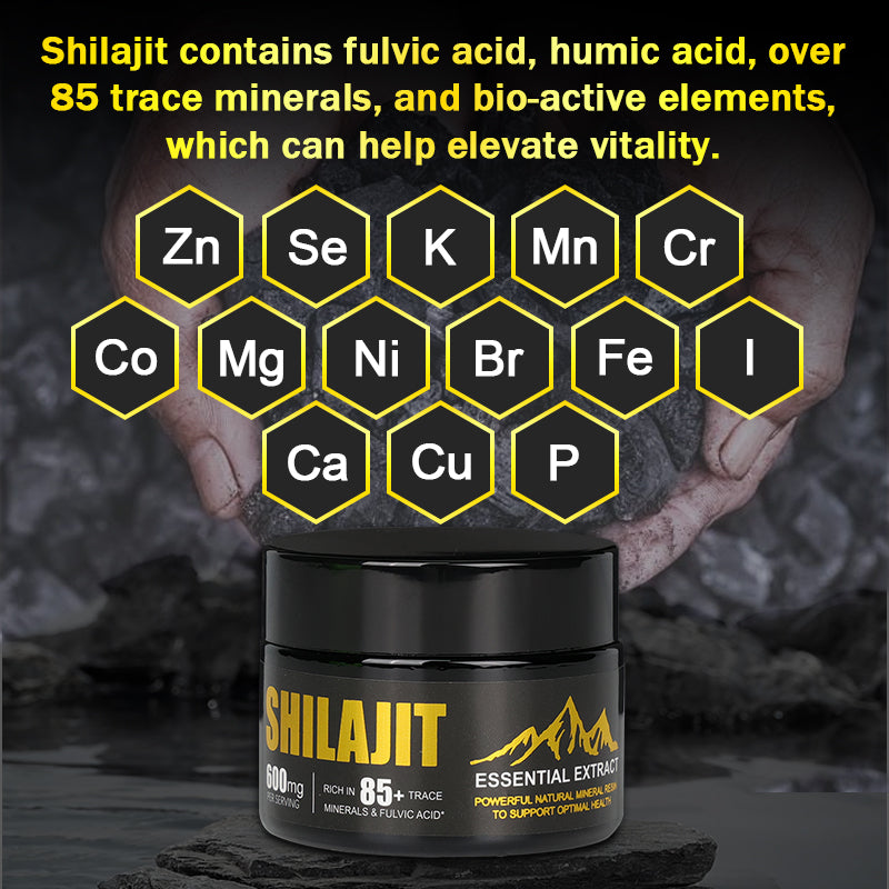 "King of the High Sierra" Edition SHILAJIT – Premium Energy Booster with 85+ Trace Minerals and 75% Fulvic Acid for Enhanced Stamina, Cognitive Function, and Overall Health