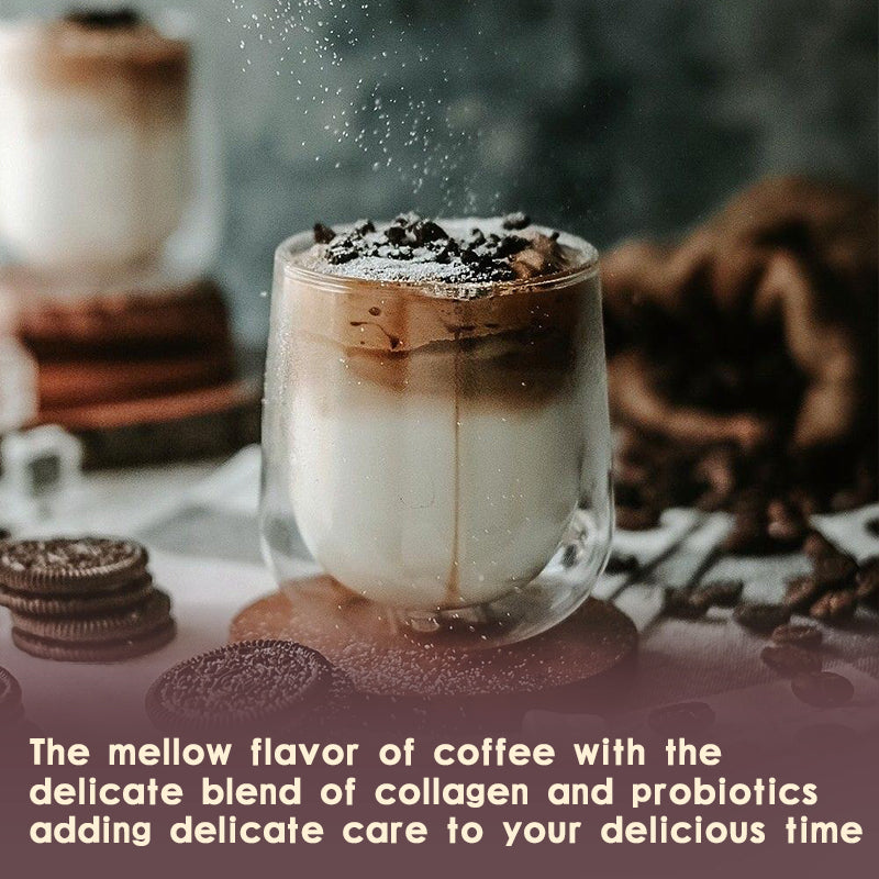 TUKSOR Probiotic Collagen Coffee: The Ultimate Blend of Probiotics, Coffee, and Collagen for Enhanced Skin Elasticity, Hydration, and Revitalization. Ideal for Late Nights, Overtime, and Poor Lifestyle Habits.