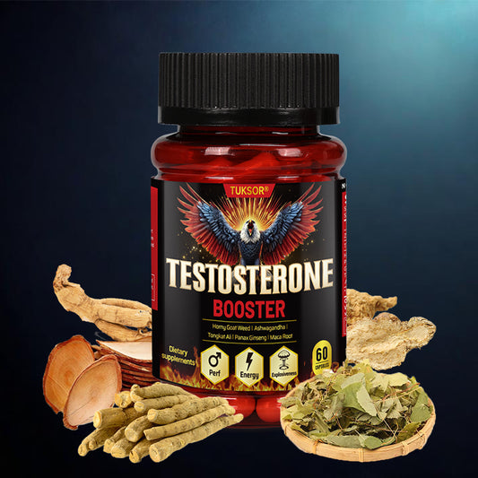 TUKSOR Testosterone Booster, Natural Organic Herbal Formula with Horny Goat Weed, Ginseng, Maca, Tongkat Ali, and Ashwagandha, Good for men, good for tired people.