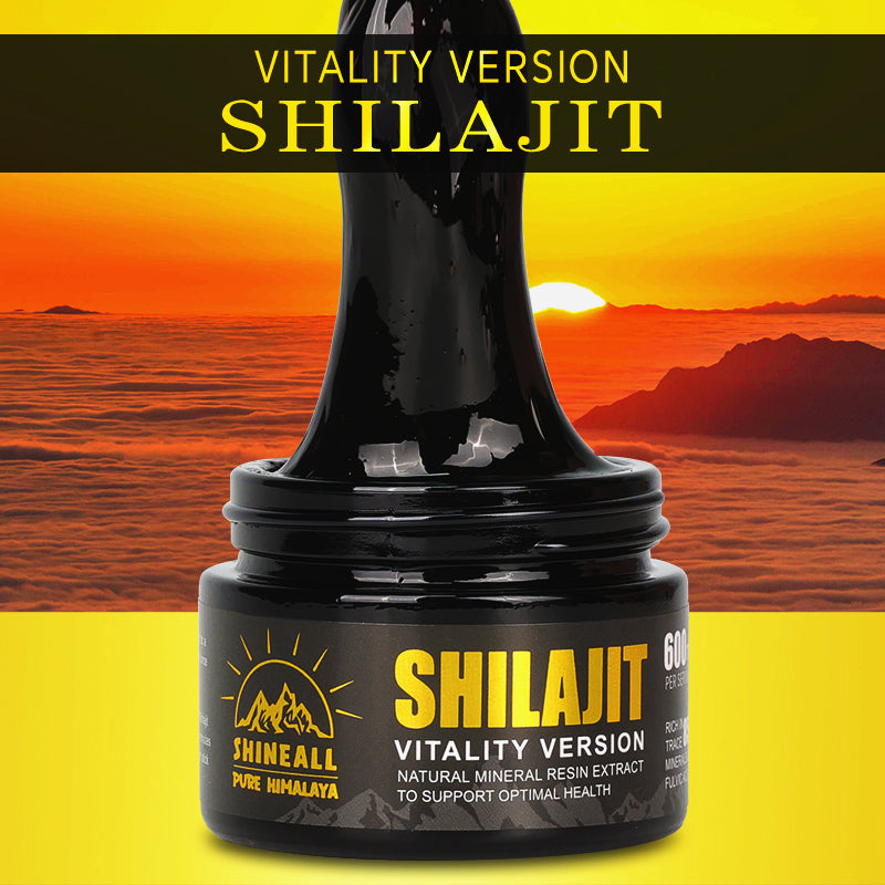 “VITALITY” version of SHILAJIT, with improved SHILAJIT purification technology, rich in trace minerals and fulvic acid, specifically designed to increase vitality, improve concentration, and increase physical performance, for both men and women.